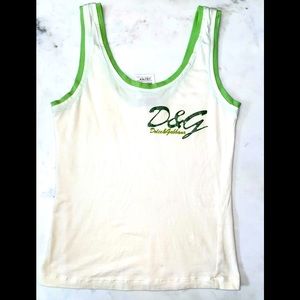 D&G VINTAGE 
DOLCE GABBANA
GLITTER TANK
SIZE (S) WHITE